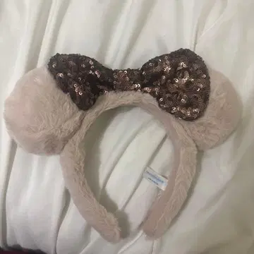 미니 머리띠 스팽글 리본