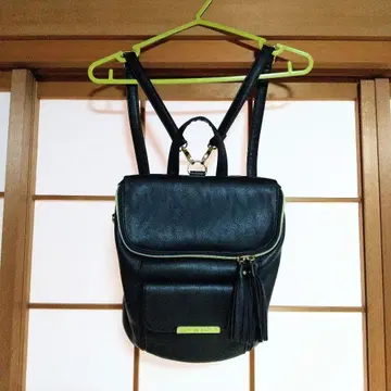 CLOSSHI 크로시 가죽 백팩 인조 가죽 블랙 페이크 레더