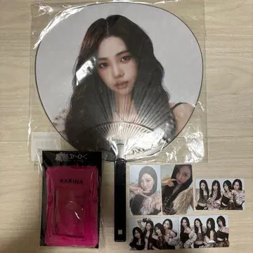 aespa aeXIS LINE 포토 카드 홀더 카리나 부채 트레이딩 카드