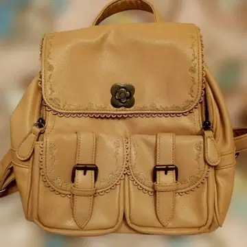 엑시즈팜 플라워 모티브 핑크 백팩