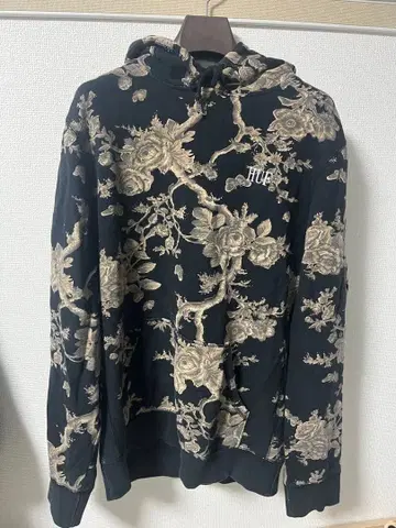 HUF 꽃무늬 후드 부착 후드티 L 사이즈