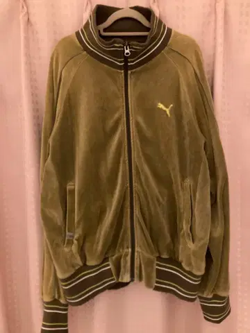 푸마 레어 90 그린 벨로아 트랙 자켓 저지