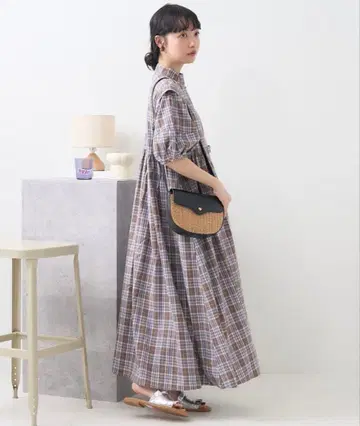 [택 포함 새상품] 프릭스스토어 벌룬 슬리브 반팔 맥시 원피스