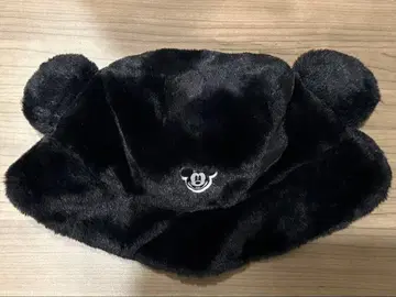 미키 귀 달린 블랙 햇 포근 디즈니 리조트 공식 겨울 블랙
