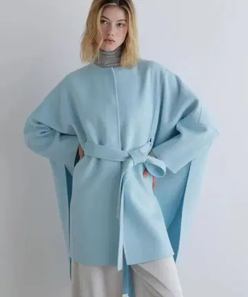 LE PHIL 소프트 울 리버 판초 코트