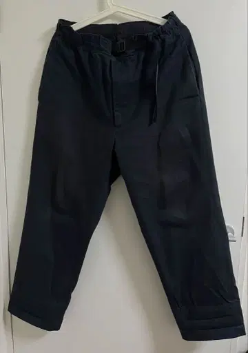 everyone BELTED EASY PANTS navy sizeM