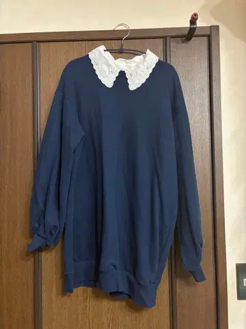 parkeast 풀오버 트레이닝복 네이비 카라 부착