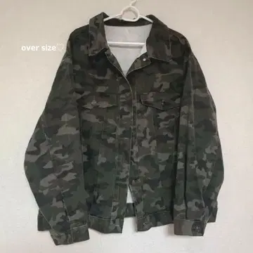 카모플라쥬 오버 사이즈 데님 자켓