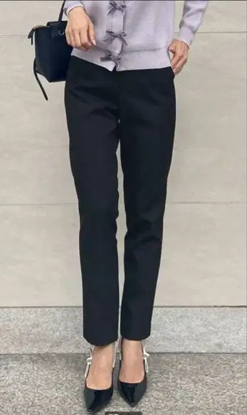 [ 새상품 ] JENNE 속기모 스트레이트 팬츠 블랙