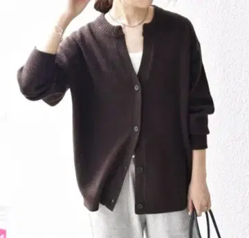 SHIPS any 니트 가디건 캐시미어 혼방 브라운