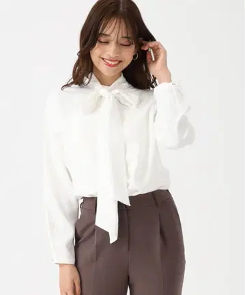 [ 미사용 새상품 ] MISCHMASCH 미슈마슈 리본 보타이 블라우스