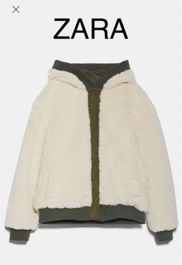 미사용 택 포함! ZARA 후드 부착 리버서블 보아 자켓 M