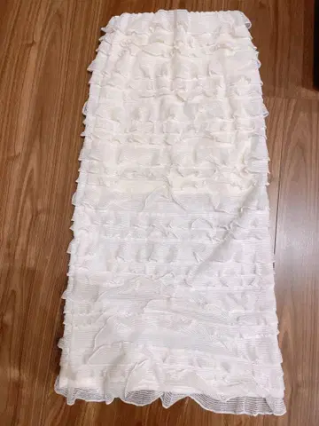 미사용 새상품 w closet 단 프릴 롱 스커트