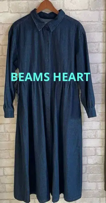 BEAMS HEART WOMAN 드로스트 데님 셔츠 원피스