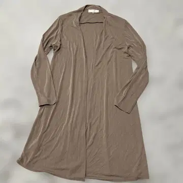 자유구 베이지 브라운 드레이프감 롱 가디건 긴팔 L 온워드