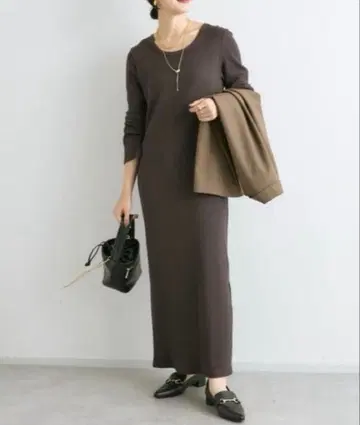 리브 드와 원피스 2WAY 롱 리브 원피스 블랙 36