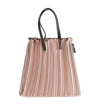 Dionis 컬러풀 플리츠 백 베이지 핑크 발수 가공