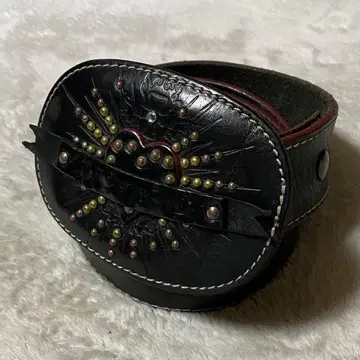 디스퀘어드 DSQUARED2 빅 로고 버클 스터드 벨트 이탈리아제