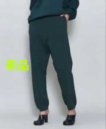 6 (ROKU) 울 폴리에스테르 니트 팬츠 켈리 그린 38 새상품