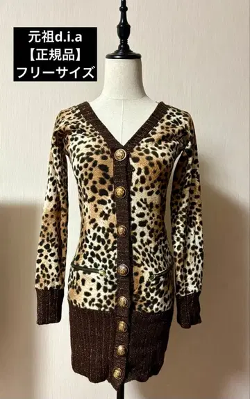 [ 정품 ] d.i.a 레오파드 무늬 원피스 원조 헤이세이 갸루 y2k