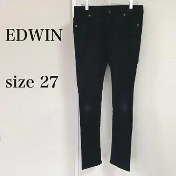 EDWIN 스키니 데님 블랙 사이즈 27