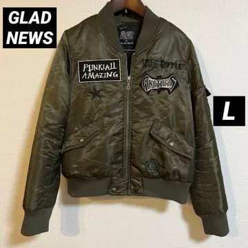 GLAD NEWS MA-1 플라이트 자켓 올리브 그린