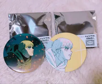 새상품 레어 진격의 거인 알민 MAPPA 캔뱃지 2개 세트 애니메이션