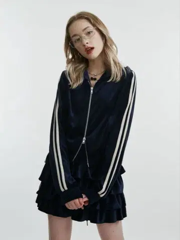 jouetie 벨로아 셋업 네이비