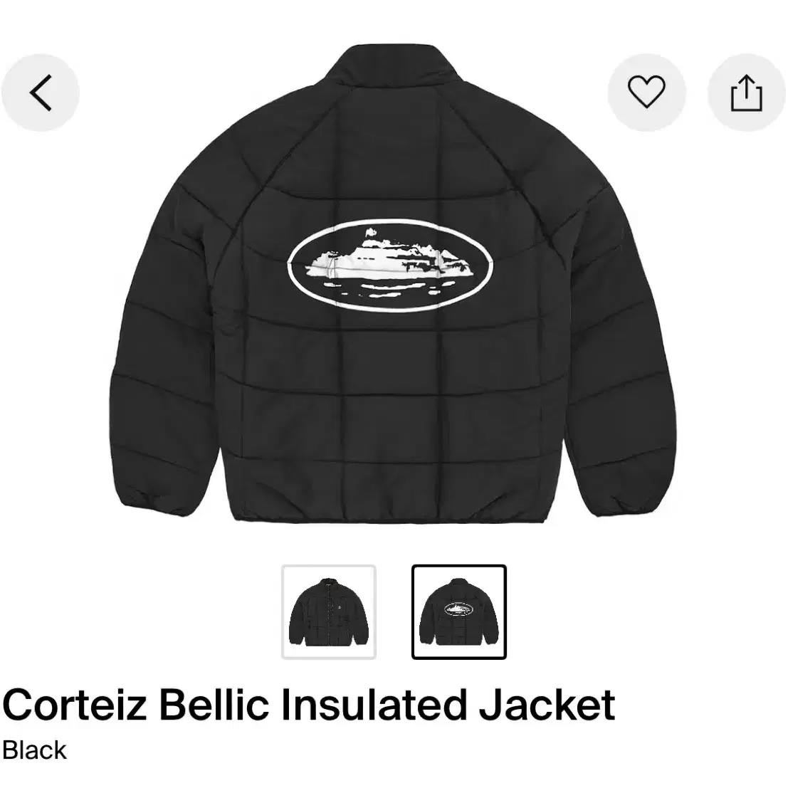 Corteiz Berlik Insulated Jacket Black S on Bunjang Global Site.