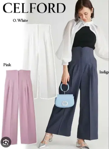 [CELFORD] 새상품급 허리 디자인 와이드 팬츠