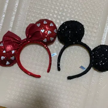 디즈니 머리띠 미키 미니 스팽글 디즈니랜드