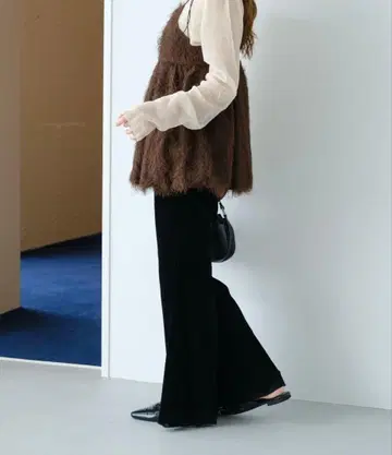 Kastane 카스타네 튤 벨로아 팬츠 브라운 1 미사용 새상품