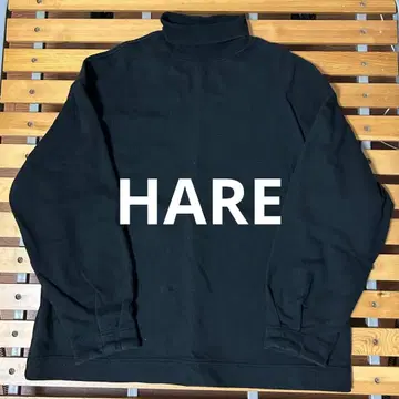 [ HARE ] 터틀넥 하이넥 맨투맨 트레이닝복 하레 한국 블랙
