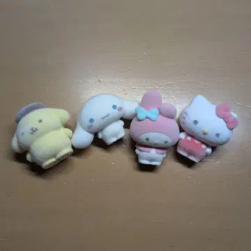 산리오 캐릭터즈 복슬복슬 플로키 인형 4개 세트