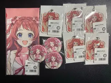 학마스 DMM 스크래치 하나미 사키 캔뱃지 키링 천 포스터