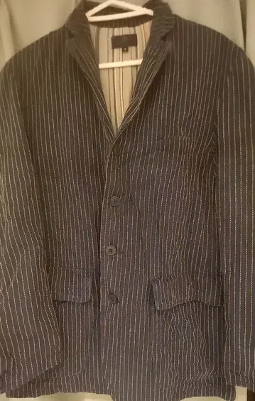 네이비 스트라이프 캐주얼 자켓 M