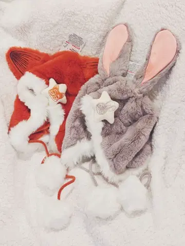 U 상하이 디즈니 한정판 주토피아 주디 & 닉 페어 팬 캡 2세트