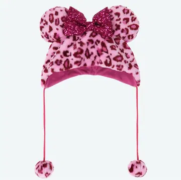 미니 팬캡 레오파드 무늬 핑크 표범 무늬 디즈니