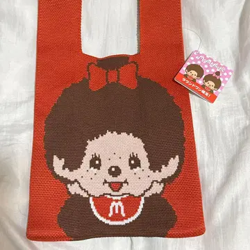 11 몽치치 라운드원 한정판 니트 토트백 빨간색