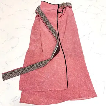 아카네 우츠노미야 랩스커트 벨트 스카프 패턴