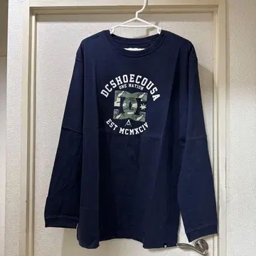 DC SHOE CO USA 네이비 롱 슬리브 티셔츠
