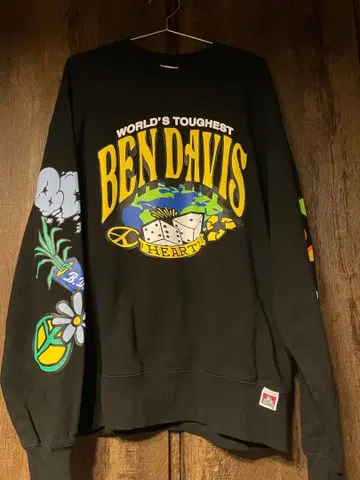 BEN DAVIS 블랙 스웨트 셔츠 L