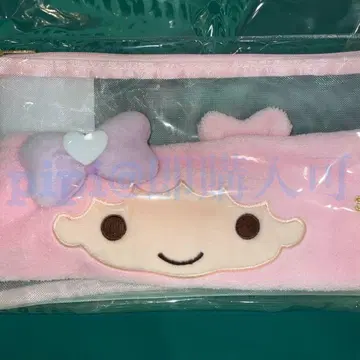 라라 헤어밴드 메쉬 파우치 원포인트 하트 퓨로