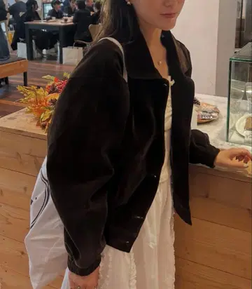 스웨이드 클래식 점퍼 브라운 nugu daisy