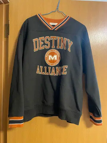 MUHET V넥 그레이 맨투맨