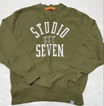 컨디션 최상 STUDIO SEVEN 올리브 맨투맨 S 스튜디오 세븐