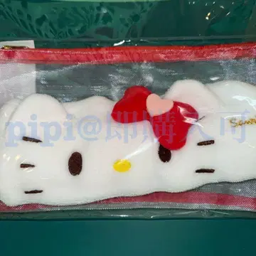 키티 헤어밴드 메쉬 파우치 원포인트 하트 퓨로