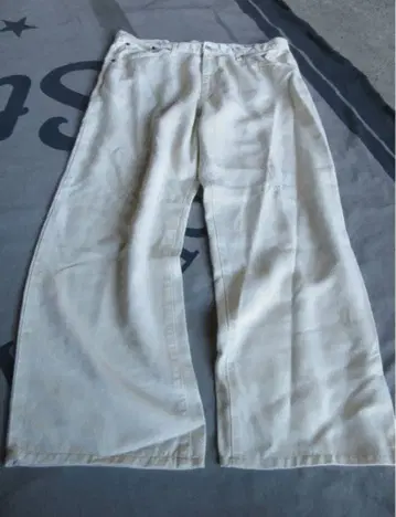 BOBSON TENCEL 화이트 와이드 팬츠