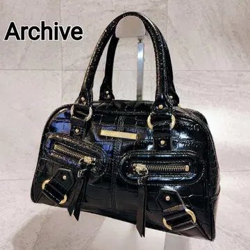 archive y2k miniBostonbag croco embossed