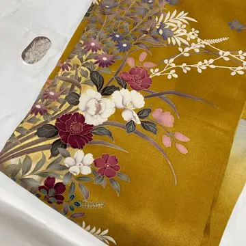 새상품 후리소데 작약 빅 패턴 어스 컬러